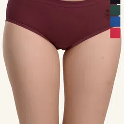 JIL X Pack Of 6 Cotton Mid-Rise Hipster Briefs MY-JILX-PLAIN-OE-5PC-40