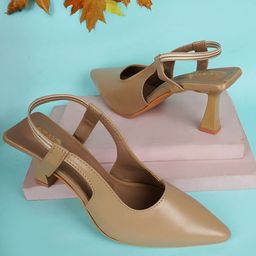 WZAYA Women Pointed Toe Backstrap Stiletto Heels Pumps-0