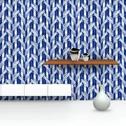 ArtzFolio Printed UV-Resistant Anti-Bacterial Abstract Herringbone Peel & Stick Wallpaper-image-98