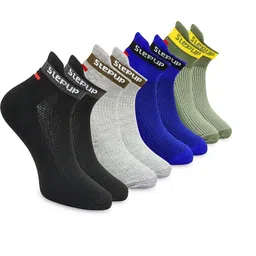 NESKA MODA Men Set Of 4 Shoe Liners Cotton Socks-30