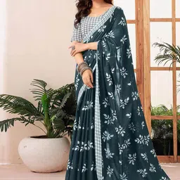 JAINICA Floral Pure Cotton Saree-picture-40