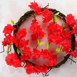 Nutts Red 2 Pieces Hanging Hydrangea Artificial Flower image 3