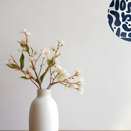 THE QUIRKY HOME Blue & White Printed Harmony Ceramic Wall Plate-image-24
