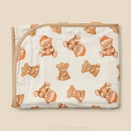 Fancy Fluff Beige & Brown AC Room Single Bed Dohar-picture-38