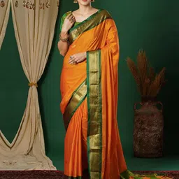 DIVASTRI Woven Design Zari Pure Silk Mysore Silk Saree-image-70