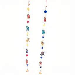 apka mart 2-Pcs Red & Blue Wooden Wall Hanging-23