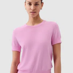 GAP Women Solid Round Neck Pullover Regular Sweaters-image-26