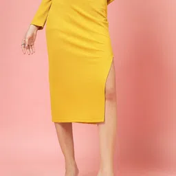 OOMPH! FACTOR Pencil Midi Skirt-image-65