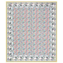 JAIPUR FABRIC White & Pink Floral King Bedsheet with 2 Pillow Covers-image-89