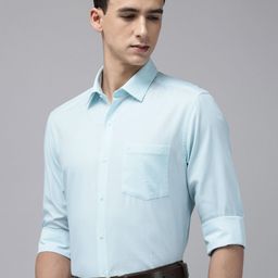 Arrow Manhattan Slim Fit Self Design Textured Pure Cotton Formal Shirt-picture-13
