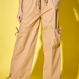 DIMPY GARMENTS Women Relaxed High-Rise Cargos Trousers-image-96