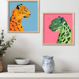 Kotart Brown & Blue 2 Pieces Wooden Animals Wall Paintings-image-62