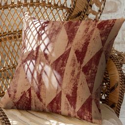 CASABLEU Mystique Maroon & Brown 2 Pieces Printed Square Cushion Covers-13