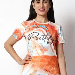CORSICA Women Printed Raw Edge T-shirt-picture-33