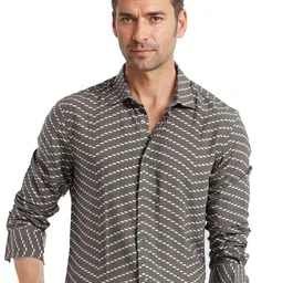 RARE RABBIT Men Comfort Opaque Printed Casual Shirt-picture-55