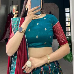 Aika Printed Ready to Wear Lehenga & Unstitched Blouse With Dupatta image 2