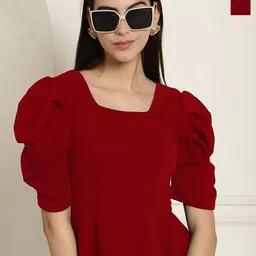 Metronaut Pack Of 2 Puff Sleeve Peplum Top-picture-9