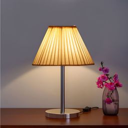 Devansh Off White Metal Traditional Abstract Shaped Table Lamp-picture-16
