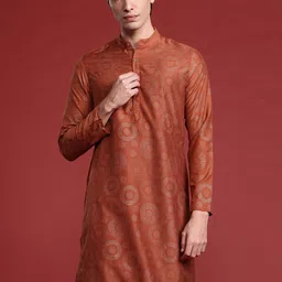 Anouk Printed Mandarin Collar Straight Kurta-image-28