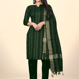 RUDRAA FAB Embroidered Art Silk Unstitched Dress Material-image-16