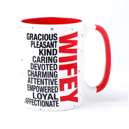 Archies White & Red Printed Ceramic Matte Cups and Mugs-36