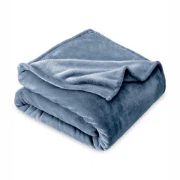 VAS COLLECTIONS Blue Fleece AC Room 300 GSM Double Bed Blanket-image-20
