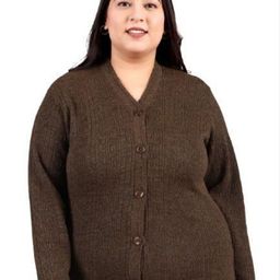 Hifzaa Women Solid Woollen Cardigan-image-107