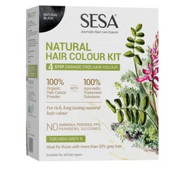 Sesa Natural Hair Color Kit - 200 g & 40 ml - Natural Black-56