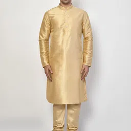 Arihant Rai Sinha Men Regular Pure Silk Kurta with Churidar-image-36