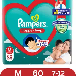 pampers Anti rash lotion with Aloe vera baby Large size diaper pants(Pack of 2) - M-picture-0