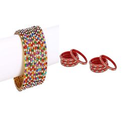 SOMIL Set Of 20 Glass Artificial Stones and Beads Bangles-image-88