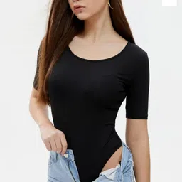 TRENDY ERA Pack Of 2 Round Neck & Square Neck Bodysuit-image-12