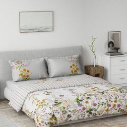 DDecor Purple & Red Printed Mild Winter Pure Cotton Double King Regular Bedding Set-picture-31
