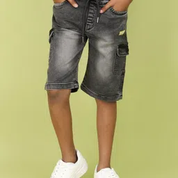 V-Mart Boys Washed Denim Shorts Technology-34