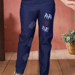 Aarika Girls Comfort Tapered Fit Mid-Rise Low Distress Stretchable Jeans-image-88