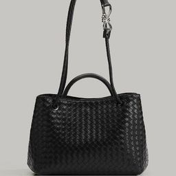 CORSICA Textured Bucket Satchel Bag With Quilted-image-61