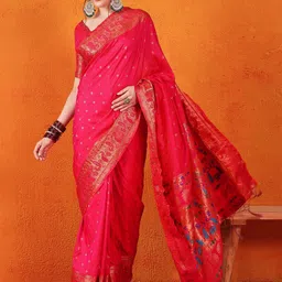 Sangria Woven Design Zari Paithani Saree-image-68
