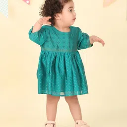 Fabindia Print Fit & Flare Dress-47