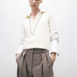 MANGO Polo Collar T-shirt-image-60