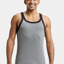 Jockey Super Combed Cotton Ribbed Sleeveless Square Neck Gym Vest US27-0105-MG-BL-image-8