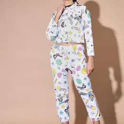 QIOA Casual Printed Shirt Collar Co-Ords-picture-26