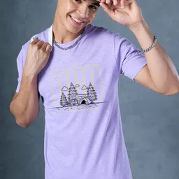 Bewakoof Air 1.0 Men Purple OCD Graphic Printed T-shirt-image-16