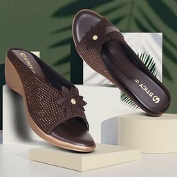 STICY Embellished Wedge Heel Sandals-44