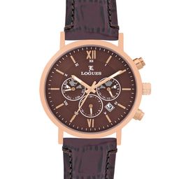 L LOGUES Men Brass Dial & Leather Straps Analogue Watch G 1971 WL-05-image-61