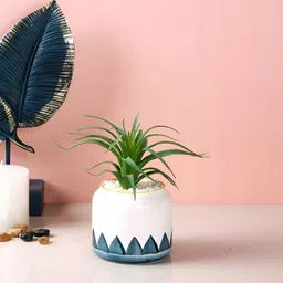 TAYHAA White 1 Pieces Succulent Artificial Plant With Pot-image-73