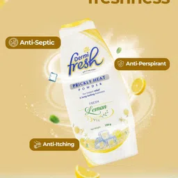 DERMIFRESH Set Of 3 Fresh Prickly Heat Powder For Long Lasting Cooling - Lemon -150 g Each image 3