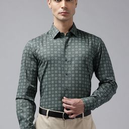 Arrow Geometric Print Slim Fit Cutaway Collar Pure Cotton Formal Shirt-picture-26