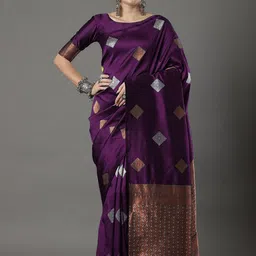 SHOP DROP Woven Design Mysore Silk Saree-image-6