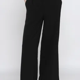 COVER STORY Women Pleated Wide Leg Parallel Trousers-picture-22