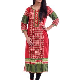 Inara Robes Women Red Kurtas-image-40